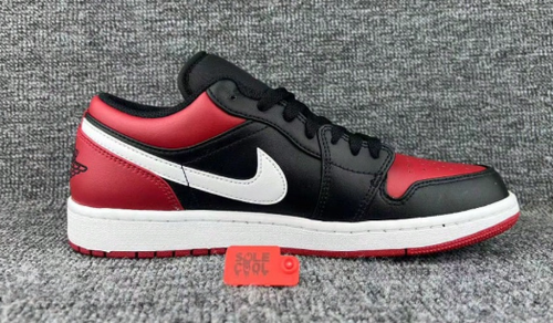 Nike Air Jordan 1 AJ1 Low Black Gym Red White Men Shoes 553558-066
